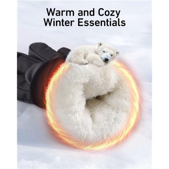 RIGWARL -5℉ Winter Warm Gloves with Thickest Thermal Plush for Extreme Cold - Picture 2 of 7